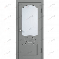 Дверь Глория, крашеная остекленная (цвет: RAL 7040)