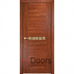 Межкомнатная дверь Акцент с декоративным остеклением (цвет: анегри темный)