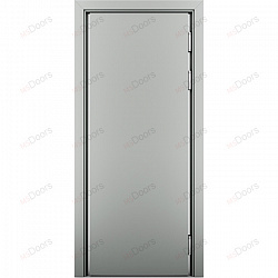Маятниковая пластиковая дверь без ручки (цвет: серый)