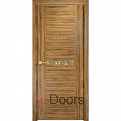 Межкомнатная дверь Акцент с декоративным остеклением (цвет: зебрано)