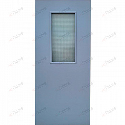 Дверь оргалитовая ПО1 со стеклом (Ral 7040)