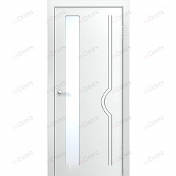 Дверь Молния, крашеная остекленная (цвет: RAL 9010)