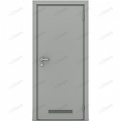 Пластиковая дверь Poseidon однопольная с решеткой (цвет: серый)