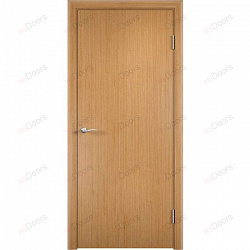 Гладкая дверь в шпоне (цвет: дуб)