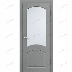 Дверь Наполеон, крашеная остекленная (цвет: RAL 7040)